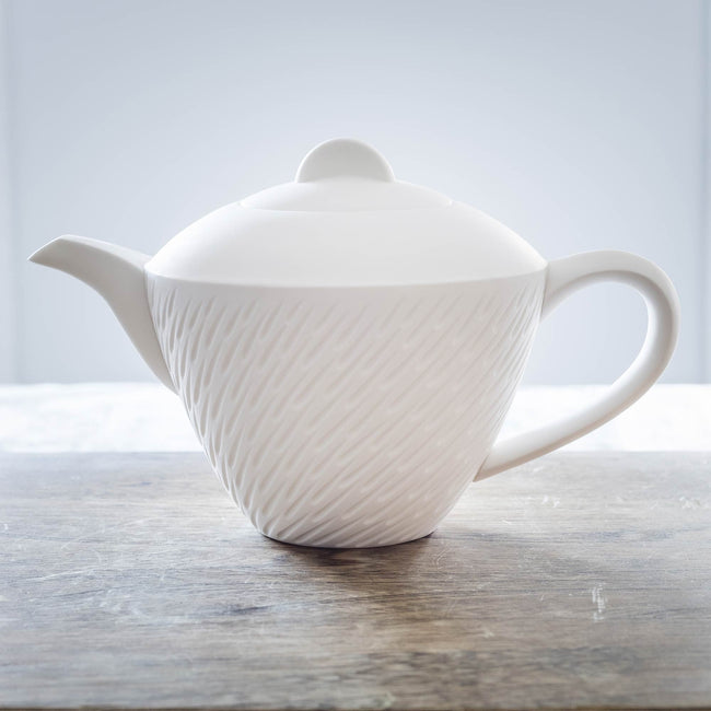 Handmade Fine Bone China Teapot with Integrated Filter