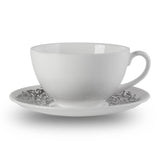 Fine Bone China Leaf Teacup and Saucer Set